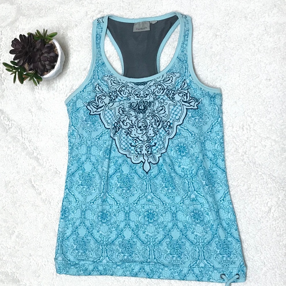 *SOLD* Athleta Tinker Racerback Tank In Turquoise - Picture 2 of 6